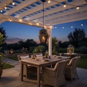 Black Filigree Hanging Owl Lantern